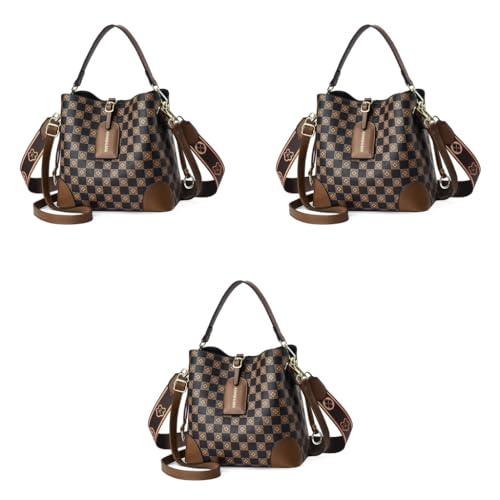PALAY® Cross Body Bag Purses For Women Pu Leather Bucket With Two Adjustable Shoulder Strap dark brown 3PCS PALAY® Cross Body Bag Purses For Women Pu Leather Bucket With Two Adjustable Shoulder Strap dark brown 3PCS